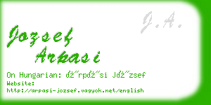 jozsef arpasi business card